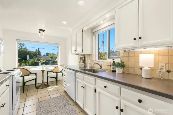 Good amount of counter space and storage.