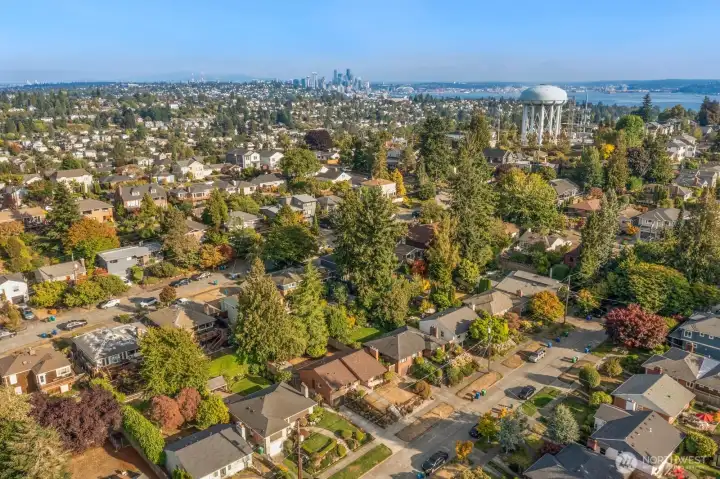 Looking southeast towards downtown.