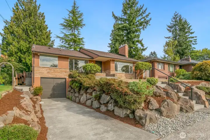 This FLAT driveway fits two cars and still has an attached garage. Thanks for stopping by!