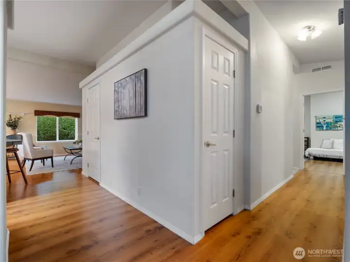 The laminate floorig is not only easy to maintain, it is gorgeous.