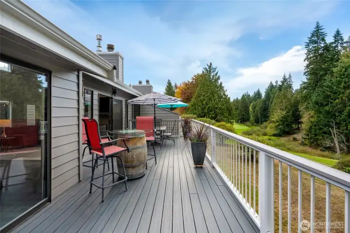 Deck off the main living space.