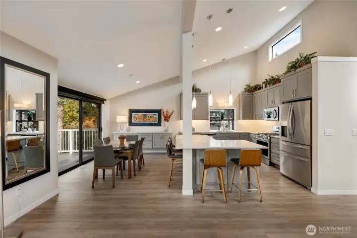 Remodeled kitchen.