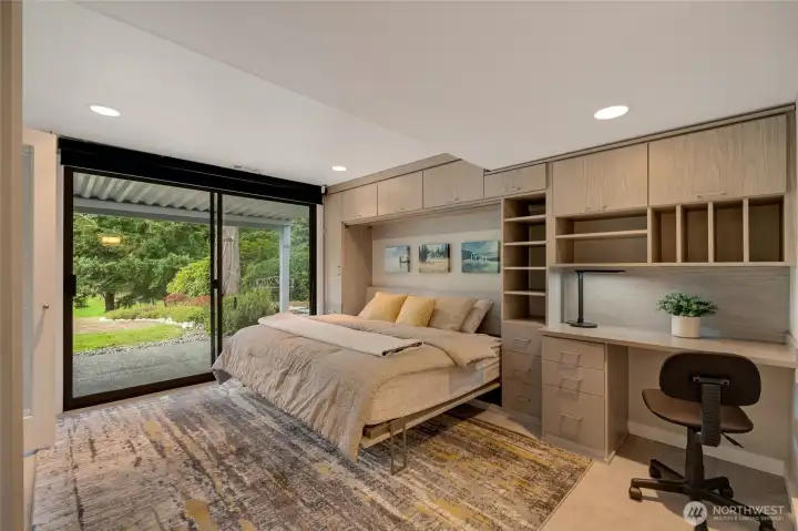 4th bedroom. Murphy-bed closet system stays.