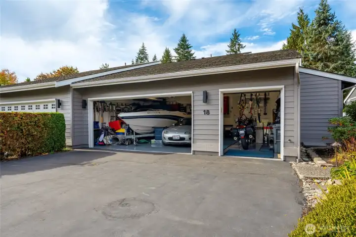 Tons of garage storage.