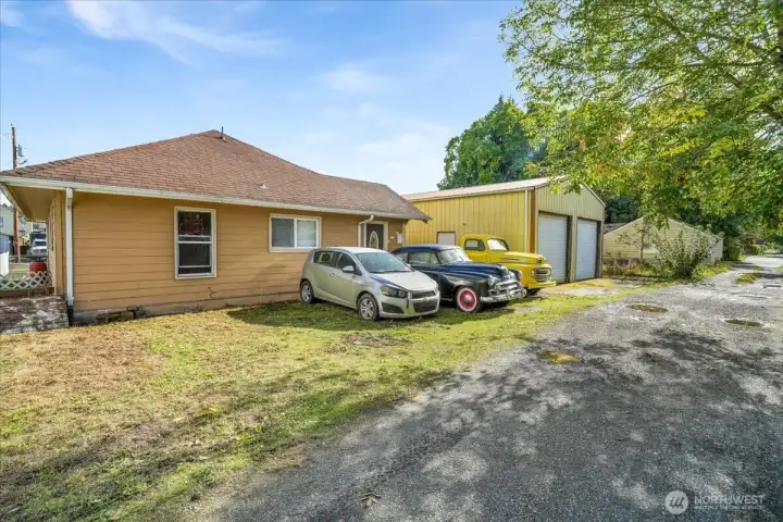 View of the home from the alley access.