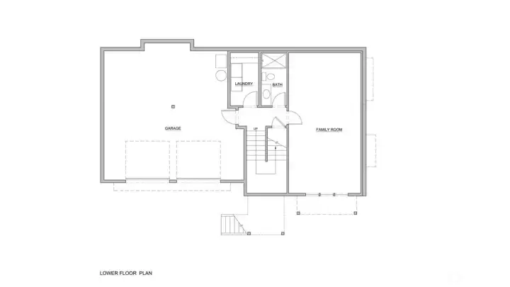 Lower level floor plan