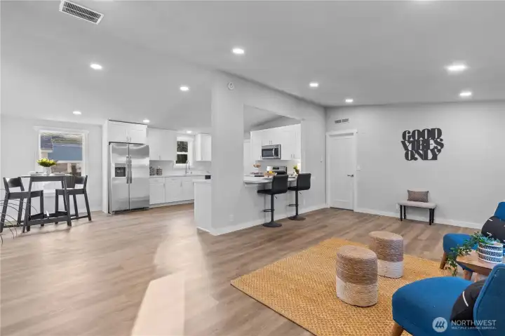 Sitting Room. All new floors. Open Concept