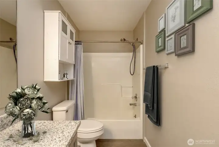 Hall Bathroom - Image virtually staged