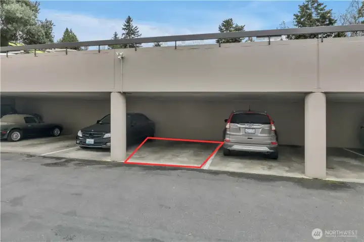 dedicated parking spot
