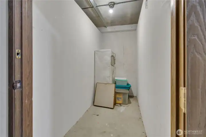 storage unit across the hallway