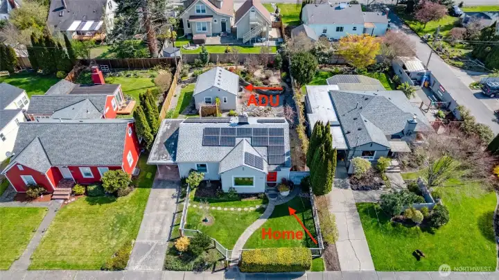 1018 sqft home with 324 sqft ADU.