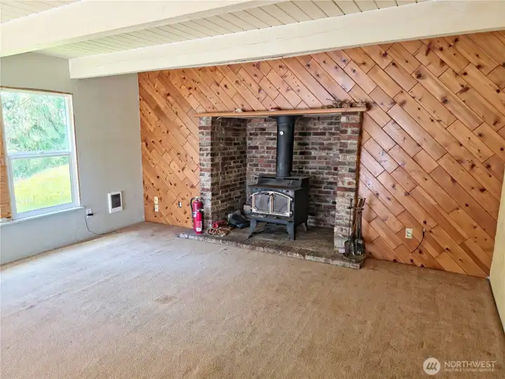 Fireplace with warm ambiance