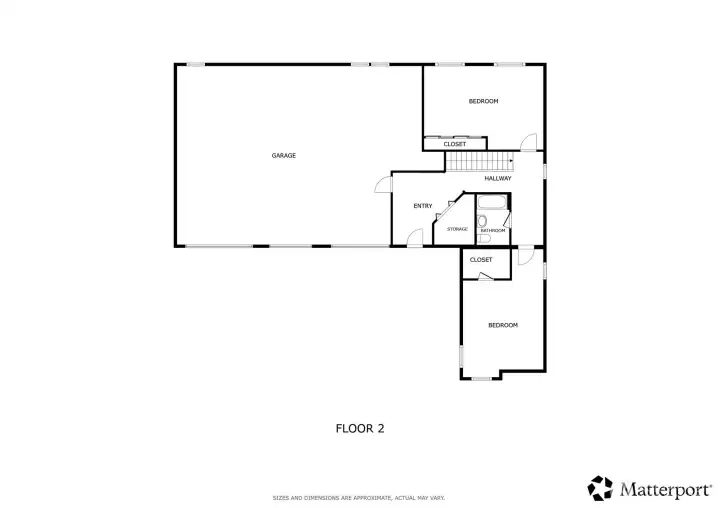 Main level with 2 BRs and Full Bath