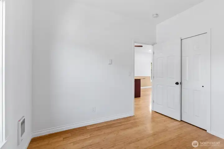 2nd bedroom with beautiful bamboo floors.