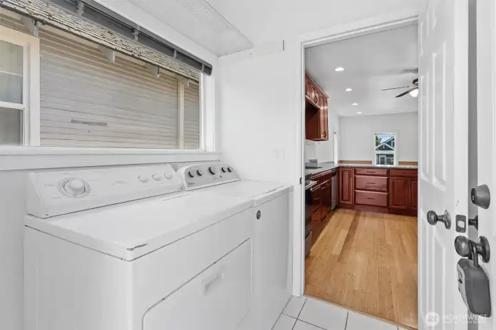 Full size washer & dryer that stay with the home