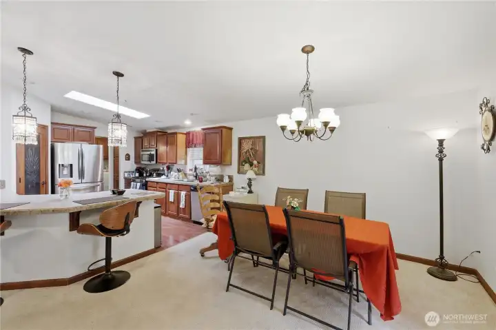 Dining area and kitchen