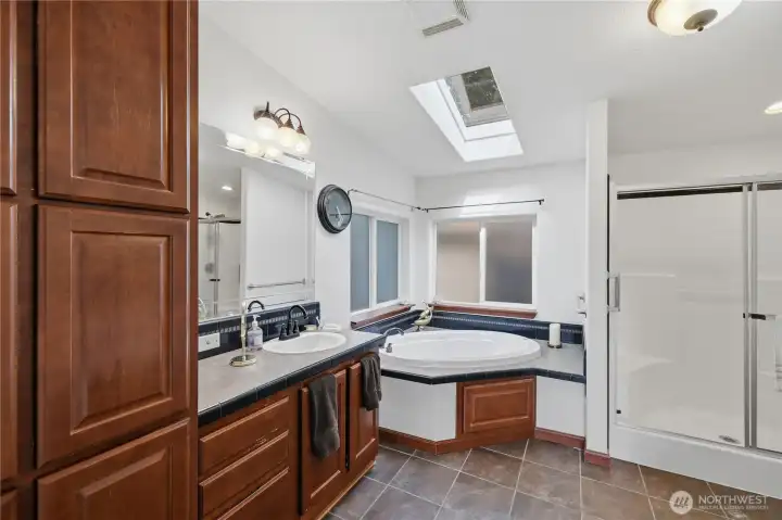 Luxurious primary bathroom