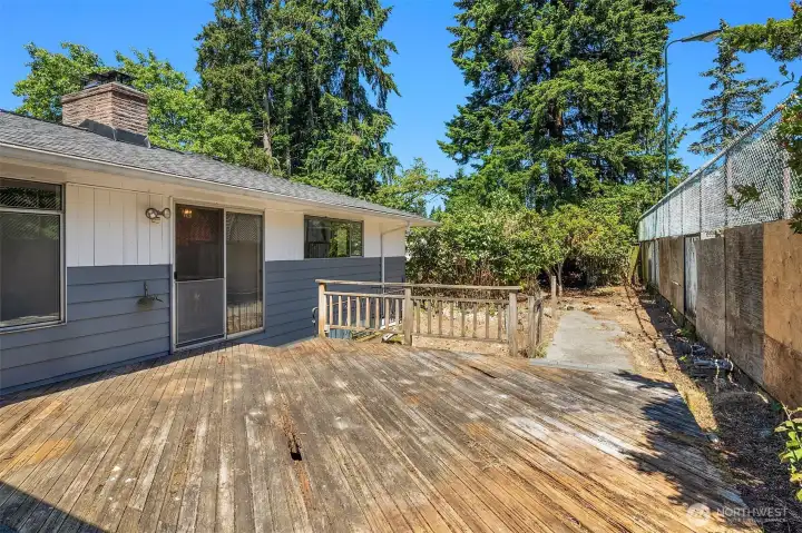Deck.  Access off Living Room and Kitchen Areas