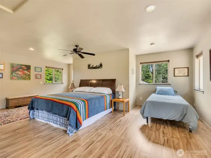 Primary suite offers plenty of room for a sitting area or home office nook. Primary suite offers plenty of room for a sitting area or home office nook.