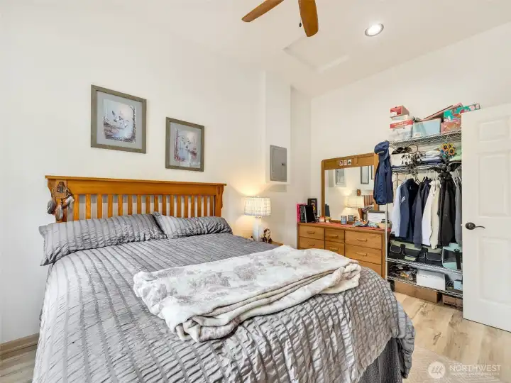 Generous bedroom with ample closet space and natural light. Generous bedroom with ample closet space and natural light.
