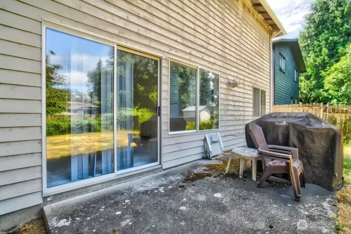 Back patio. Back patio.