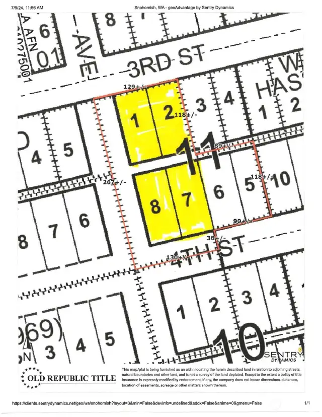 Parcels 7 and 8 and half of Park Avenue.  175K.