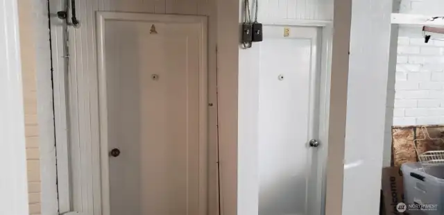 Apartments A and B have an interior and exterior entrance