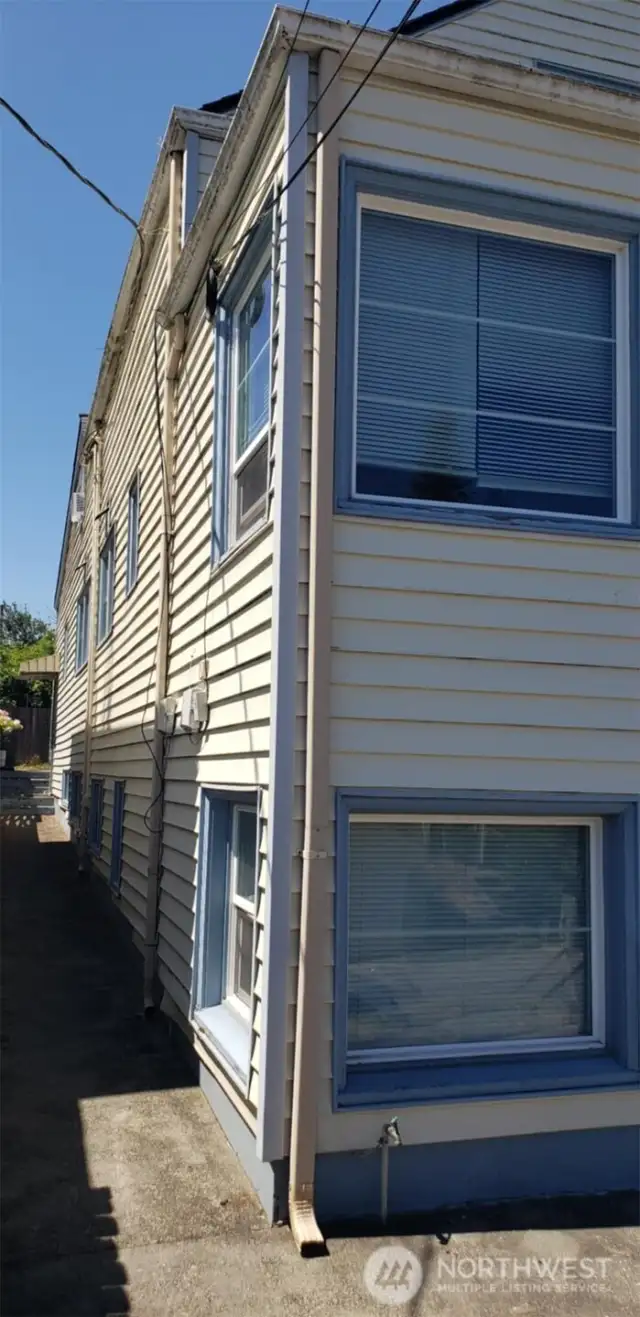 Side view of apartment building