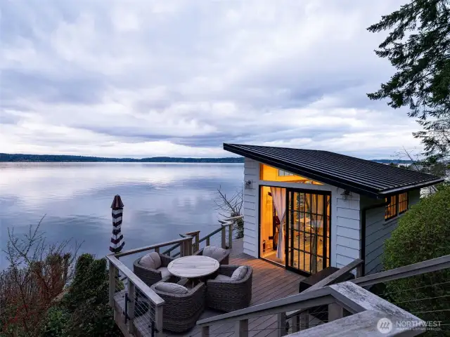 Welcome to your private studio with wraparound deck!