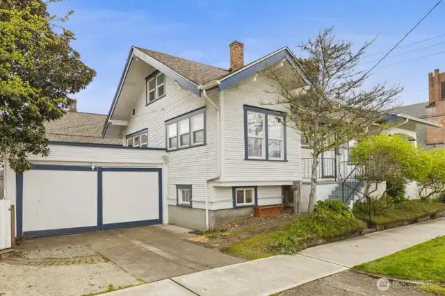 Room to park your car in garage + driveway and street parking.