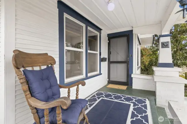 Enjoy the outdoors year-round on your covered porch.