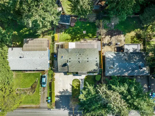 Aerial view of the home.