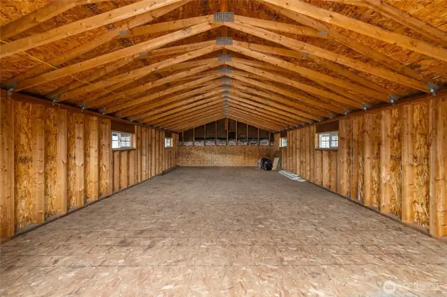 680sf unfinished space above the shop