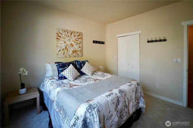 Bedroom with walk-in closet