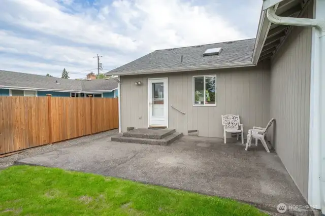 Another view of the patio showing how its tucked in perfectly off the kitchen.
