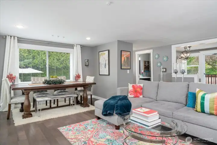 Open and airy "great room" creates a wonderful feel for your new home.