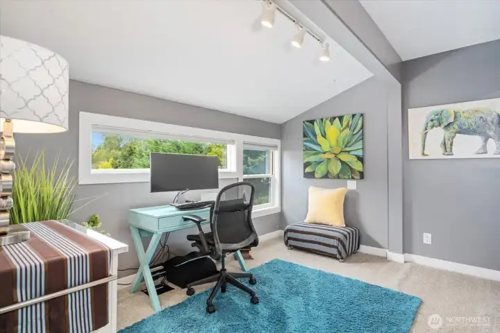 This loft space is a blank slate for you.