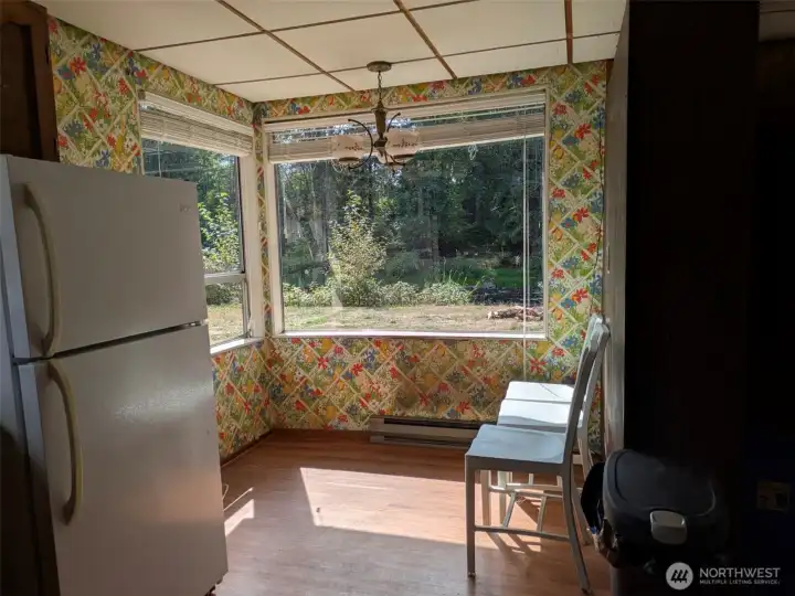 Eating nook with lots of natural light
