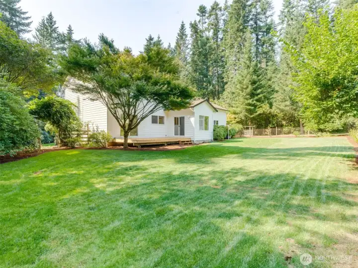 Flat Fenced Yard