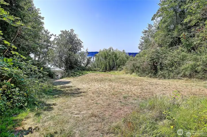 Community picnic area by the beach