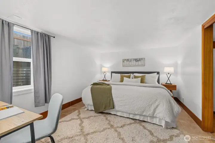 Lower level bedroom.