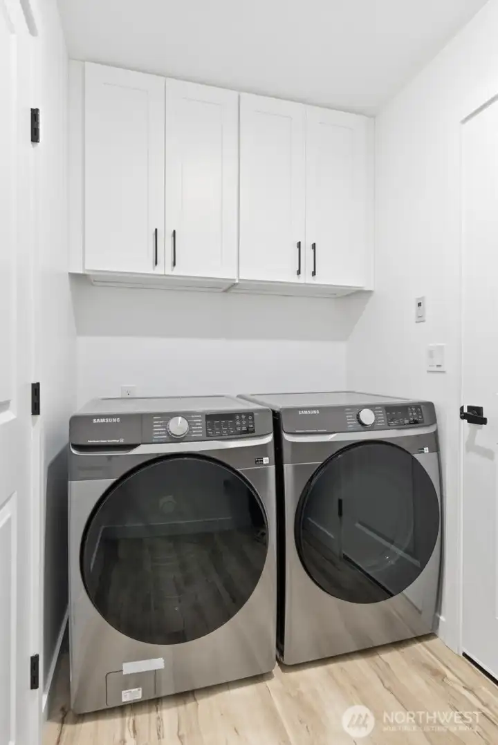 New, stainless, washer and dryer included!