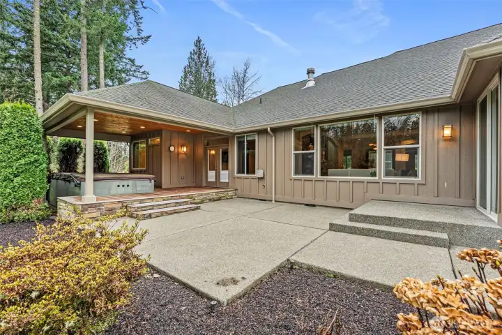 Patio Extends from the Side of the Home and Around!