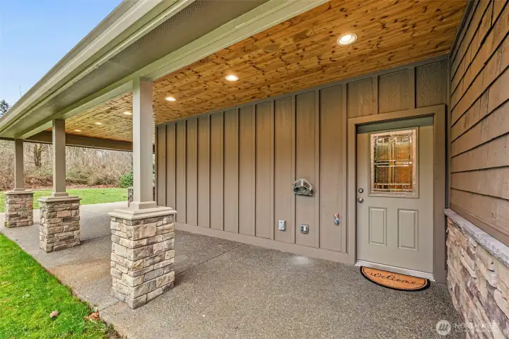 Covered Side Entry - Secondary No Step Entrance!