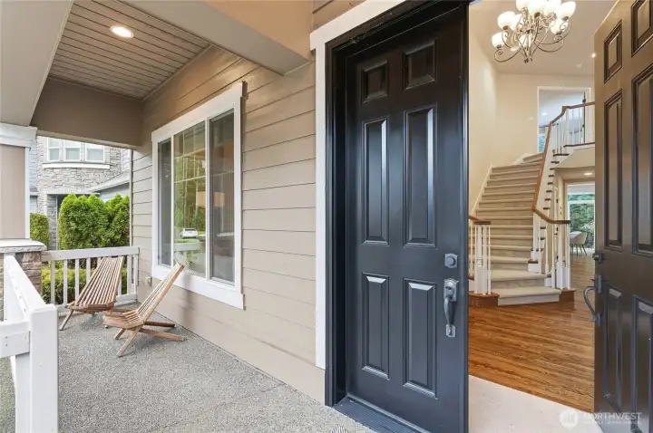 Welcoming covered front porch