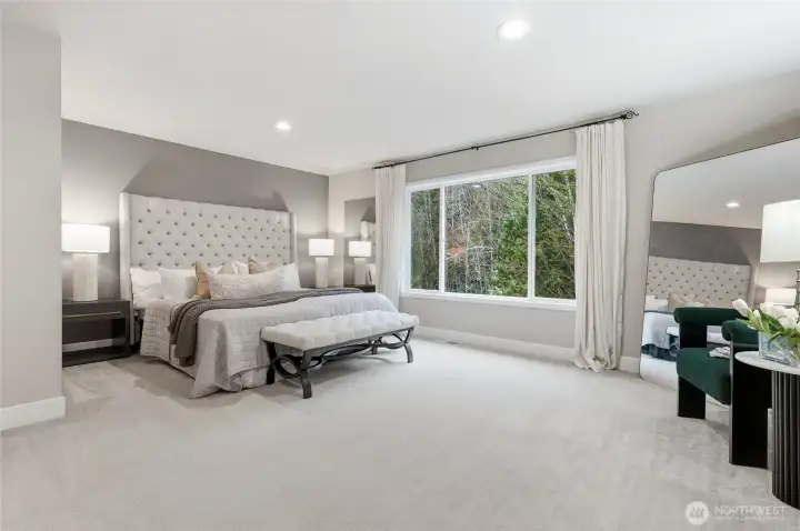 Welcome into the oversized primary suite.