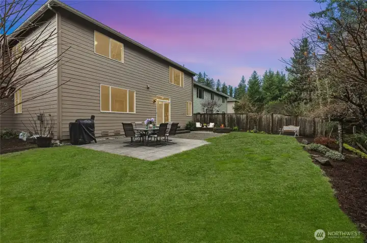 Paver patio for enjoying sunny days.