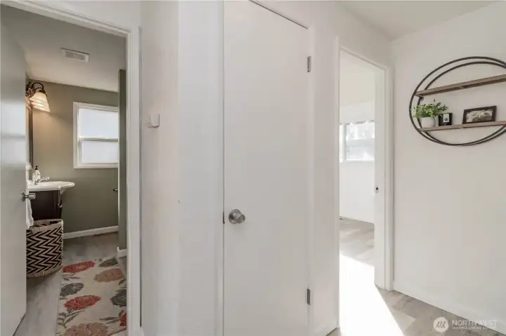 Bedroom conveniently located between both bedrooms