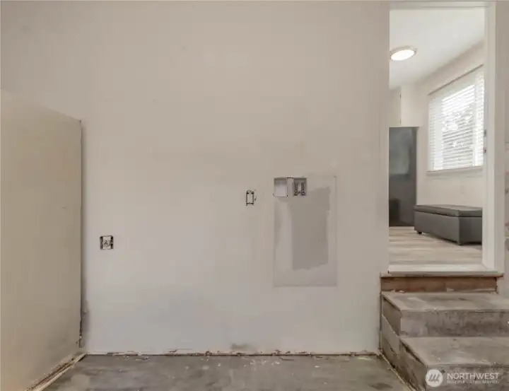 Washer and Dryer hook up in the garage!