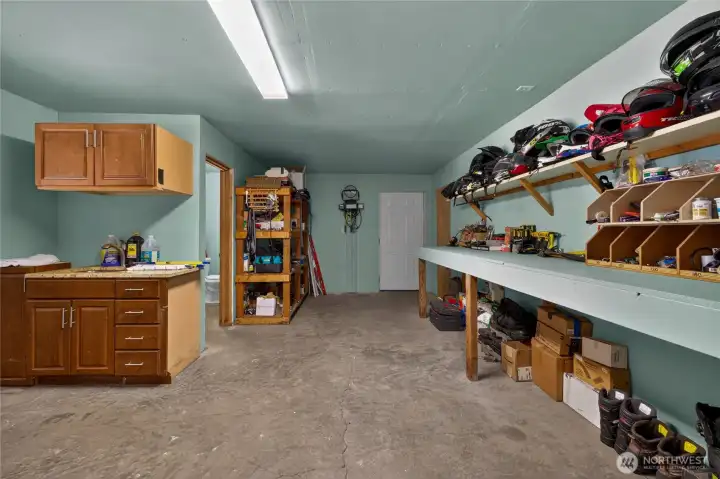 Shop 1/2 Bath. Plumbed